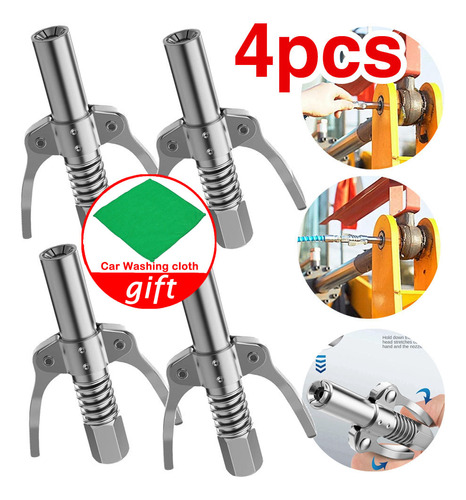 Acoplador De Grasa De Inyección De Acero Inoxidable, 4 Unida