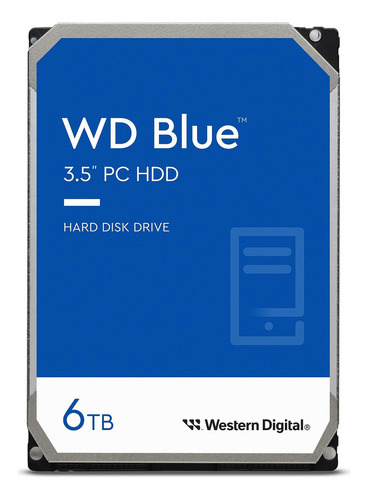 Western Digital Disco Duro Interno Wd Blue 3.5 6tb Sata3 6gb S 256mb 5400rpm P Pc Comp Basico