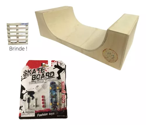 Fingerboard Profissional Madeira Brinquedo Skate Dedo Kit 4