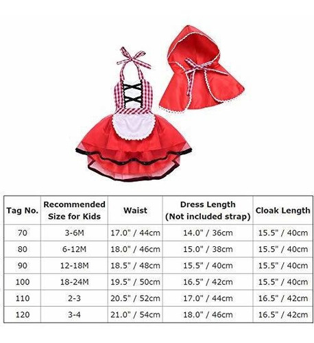 Disfraz Caperucita Roja Para Bebe 0m-6 Años