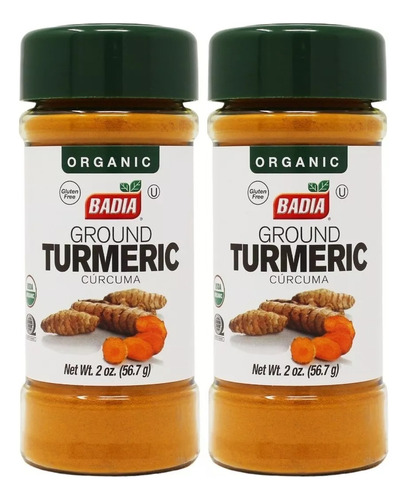 Cúrcuma Molida Orgánica Badia 56.7g Pack 3pz