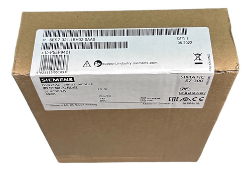 Modulo E.dig. Sm321 16ed 24v 1x20p Siemens 6es73211bh02-0aa0