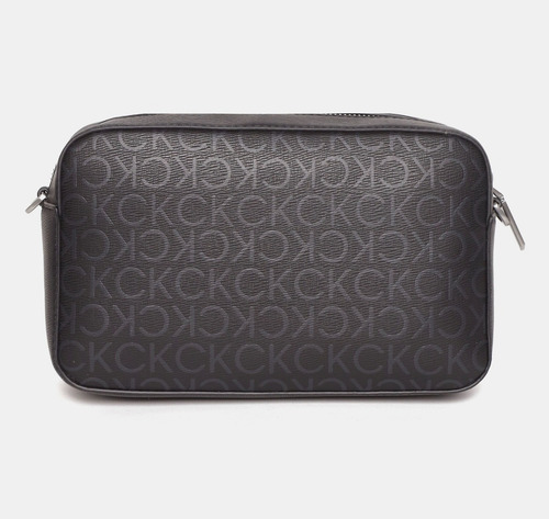 Bolso Crossbody Clavin Klein Negra Negro Letras Metálico Negro
