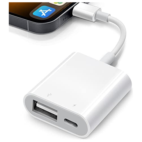 Adaptador Usb Para iPhone Y iPad Con Puerto De Carga