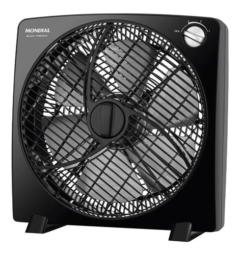 Ventilador de suelo negro Mondial CA-02 con 6 aspas grises, 30 cm de diámetro y 220 V