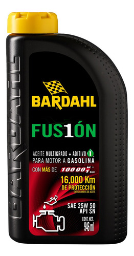 Aceite Fusión 16.000 Km Sae 25w50 Api Sn 946ml Bardahl