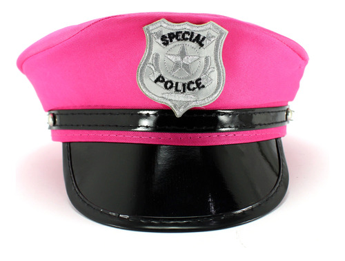 Chapéu Quepe Boina Rosa Policial Fantasia Carnaval 