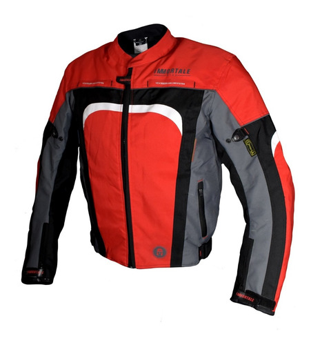 Chamarra Para Moto Immortale Exon Rojo/negro Con Proteccion 