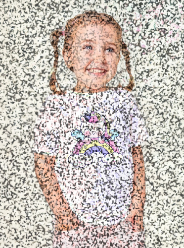 Playera Unicornio Arcoiris Cute Kawai Blanco Y Negro Niñas
