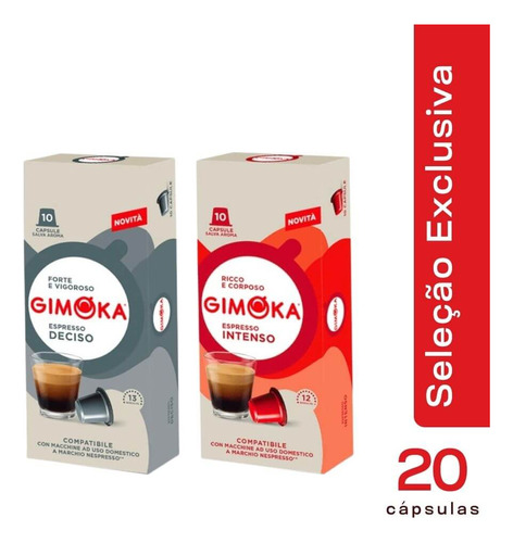 Cápsula De Café Espresso Gimoka Intenso E Deciso (20 Unid.) 