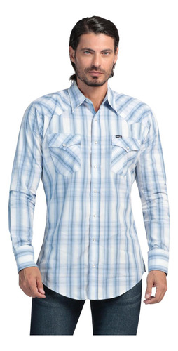 Camisa Regular Fit Manga Larga Wrangler Hombre 593