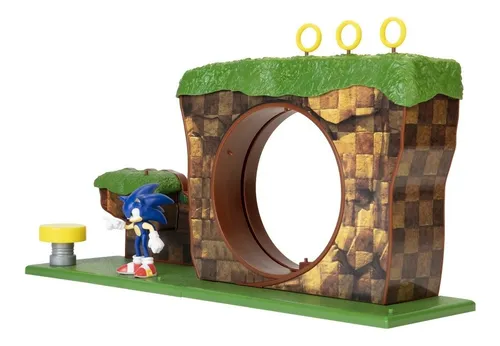 Figura Sonic Green Hill Playset Con Escenario Original