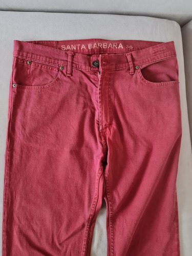 Pantalón Jean Bordó Santa Barbara Hombre Talle 36 Medium