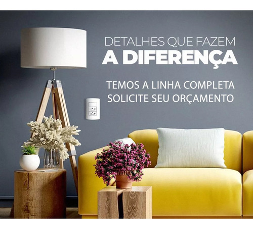 Interruptor Intermediário + Tecla Dupla Paralela Pluzie 4x2