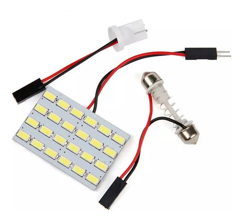 Placa 24 Led Blanco Para Techo O Maletero De Autos 12v 