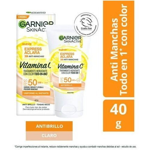 Tratamiento Hidratante Tono Claro Express Aclara Fps 50 40g