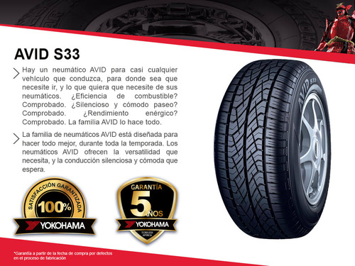 Llanta P195/65 R15 89s Avid S33 Yokohama