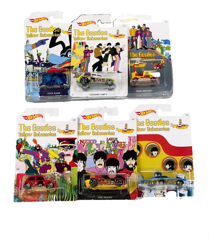 The Beatles Hot Wheels Yellow Submarine Set X6