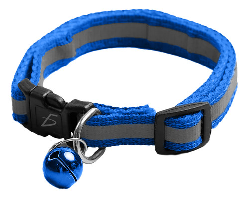 Collar Reflectante Campana Cascabel Mascotas 32cm Color Azul ELE-GATE