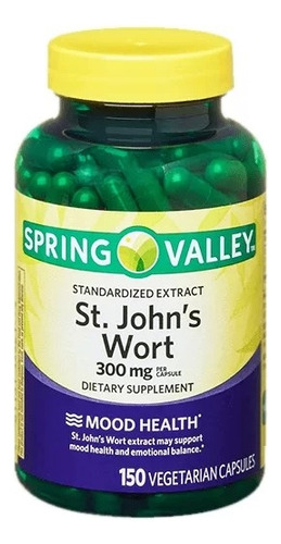 Spring Valley St.johns Wort Depresión Ansiedad 300mg 150caps