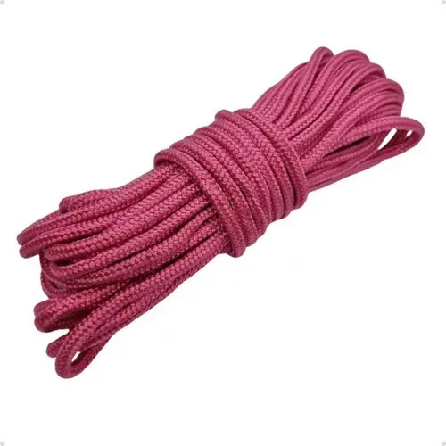 Corda Náutica De Polipropileno 6mm Com 20 Metros Pink