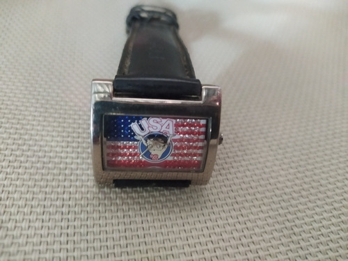 Reloj Valdawn 5105 De Betty Boop Piedras En Dial Bandera Usa | MercadoLibre