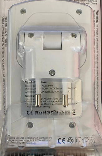Kit 4 Cargador Baterías Aa Aaa 9v + 4 Recargables Aa