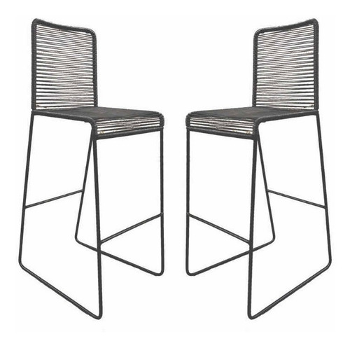 Banco Tejido Sencillo Minimalista Acapulco Set De 2