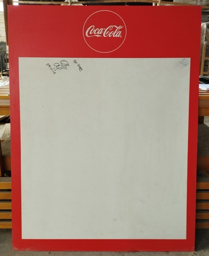 Pizarra Fondo Blanco Sin Patas De Coca Cola