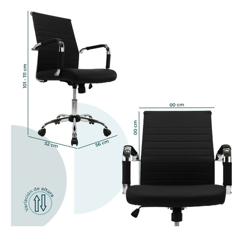 Silla Ejecutiva B05 Premium Color Negro