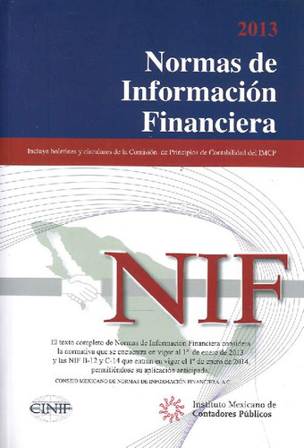 Libro Normas De Información Financiera 2013 Nif De Imcp Inst