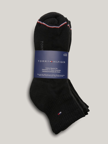 Pack 6 Par Calcetines Athletic Quarter Negro Tommy Hilfiger