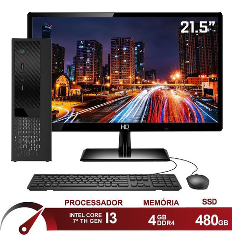 Pc Cpu Completo Intel I3 7100 4gb Ssd 480gb Skill Speedup