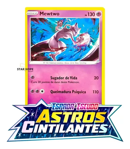 Carta Pokemon Mewtwo V + 25 Cartas