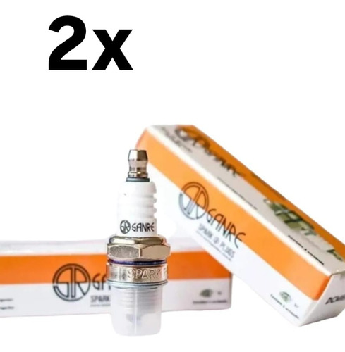 Kit 2 Vela De Ignição Premium P/ Roçadeira Branco 43 52 63cc