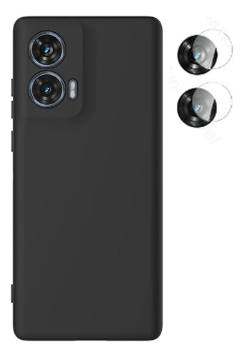 Capa Capinha Slim Aveludada P/ Moto Edge 50 Fusion + Pl Cam
