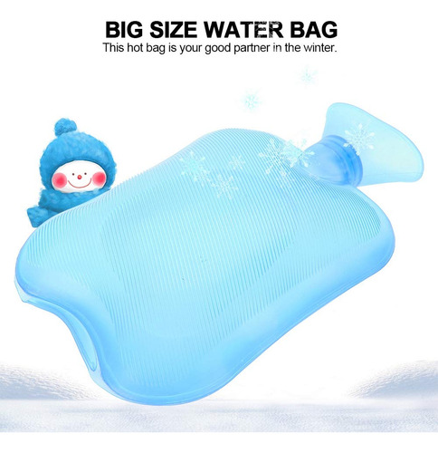 Bolso De Agua Caliente Transparente 3 Colores Gran Tamaño