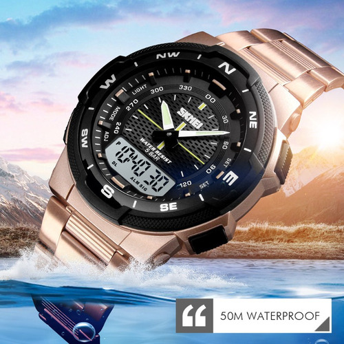 Reloj Cronógrafo Luminoso De Moda Skmei 1370