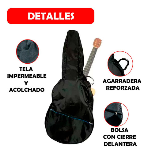Funda Para Guitarra Acústica Impermeable Reforzada Ibanez Blanco