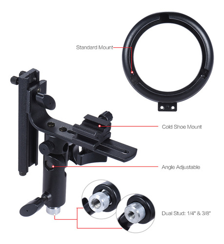 Suporte Flash Mount Snoot Speedlight L-bracket Para Frio