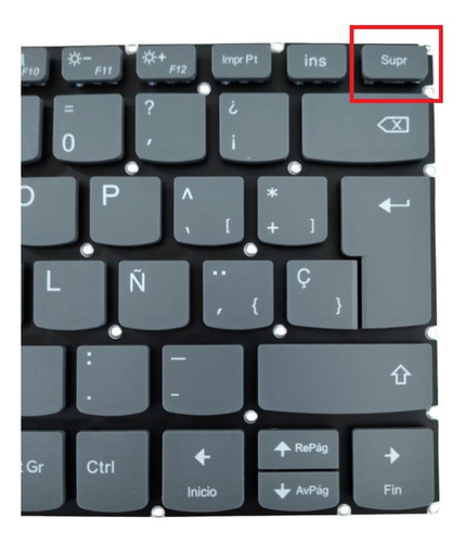 Teclado Para Lenovo 330-14isk 330-14ast 330-14ig Tecla Supr Gris Oscuro Español