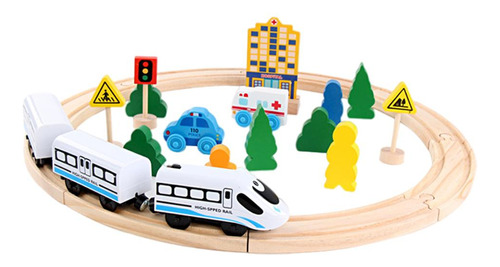 Juguetes De Pista De Madera Para Niños Tren De Juguete De