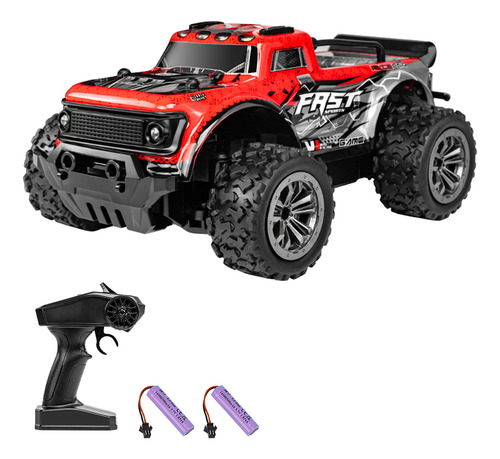 Coche Todoterreno De Alta Potencia De 2,4 Ghz Con Led Y Bate