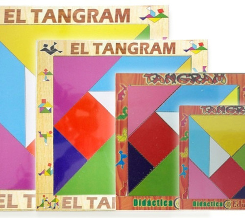 12 Tangrams Gigantes Didáctico Juegos 240 Mm X 240 Mm 