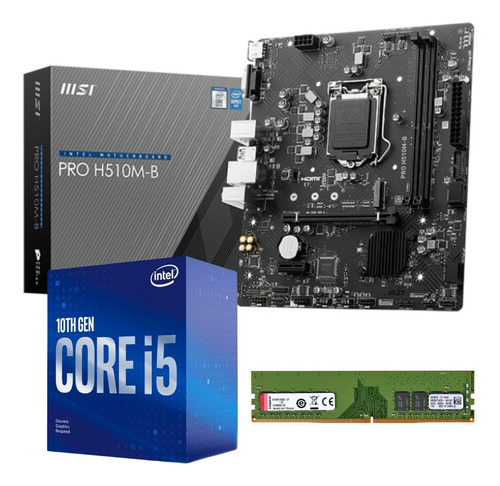 Kit I5 10ª Ger C Vídeo Integrado, 8gb Ddr4 1 Ano De Garantia