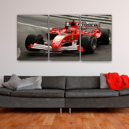 Cuadros Ferrari X3 Triptico Michael Schumacher 27x42 C/u