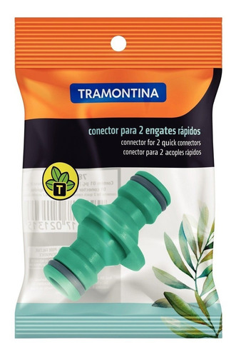 2 Conectores Acople Rápido Para Manguera 1/2 + Unión Acople Color Verde