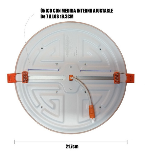 Imagen 3 de 6 de Panel Led De Borde Infinito 36w Incrustar De Gacho Ajustable