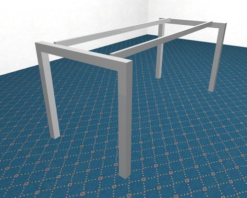 Mesa De Reuniones Base Metálica De 1.60 X 090 Mts. Blanco