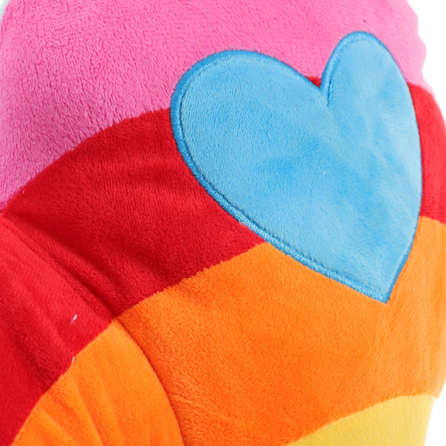 Cojín De Felpa Con Forma De Corazón Arcoíris En Forma De Cor